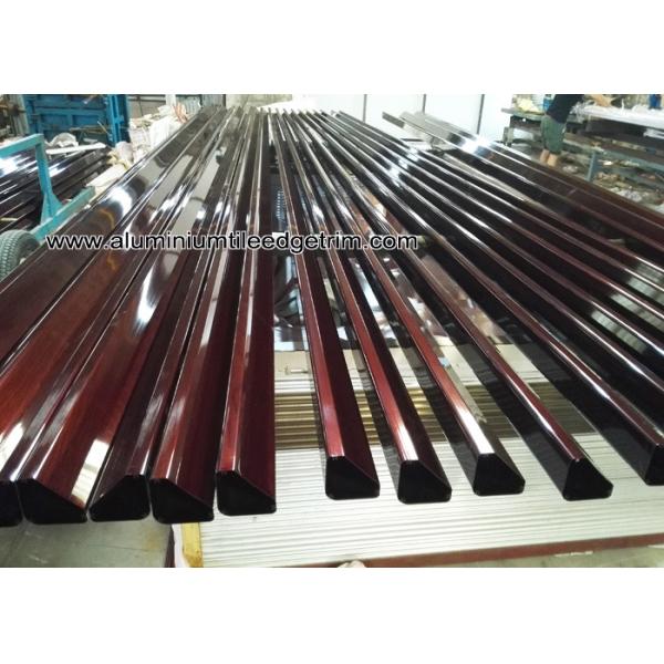 Extruded Aluminum Hex / Round / Oval Tube With Wood Grain Effect