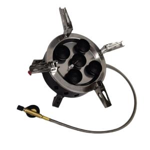 China Five Spray Head Stove Mini Portable Folding Camping Gas Stove Burner Outdoor Gas Grills on sale