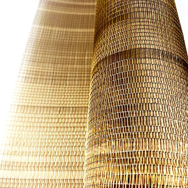 High Security Customized Laminated Glass Metal Fabric For Upscale Hotel