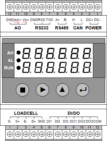Special Anti Vibration Digital Weight Controller With Rs232 And Rs485 Communication