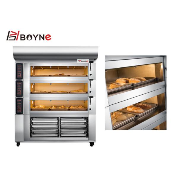 Touch Screen 3 Deck 9 Trays Electric Bread Baking Oven for big output bread