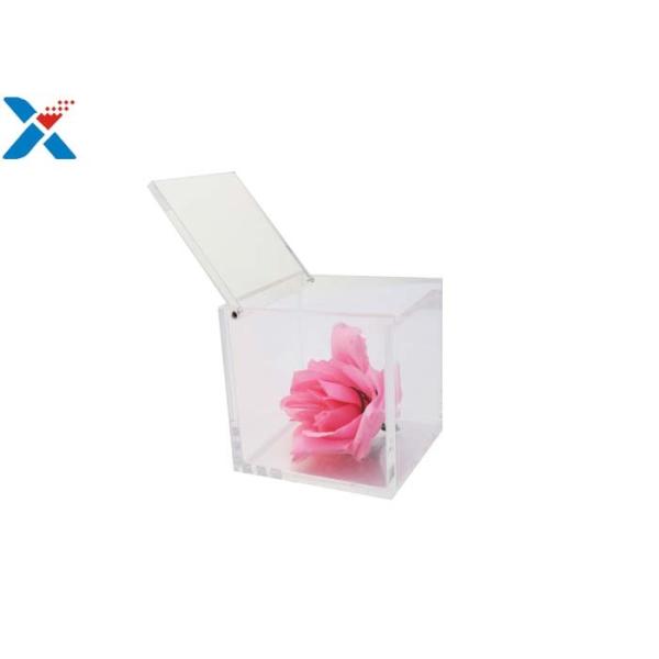 Wedding Candy Acrylic Packaging Box Mini 2 Inch Clear Acrylic Cube Box With Lid