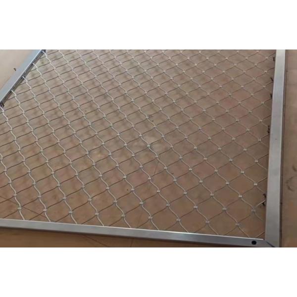 7*7cm Zoo Aviary Netting Knotted Stainless Steel Cable Mesh