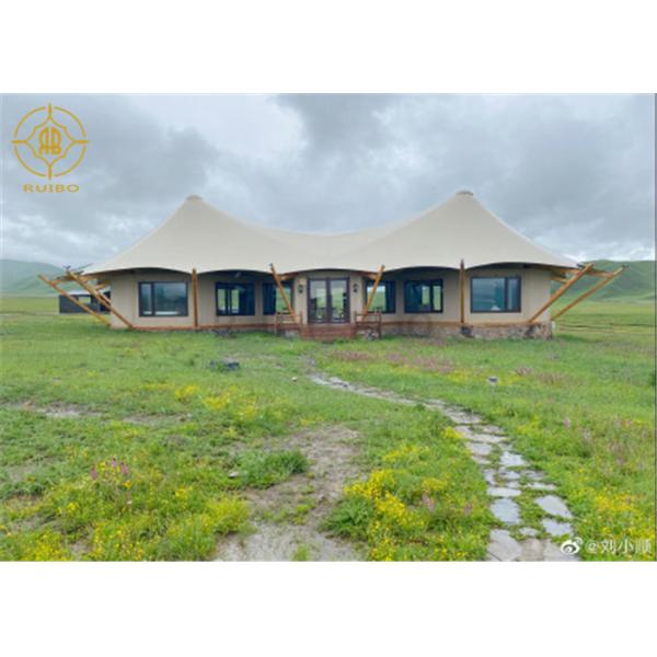 Double Layers PVDF Glamping Tent With Calcium Silicate Board Walls