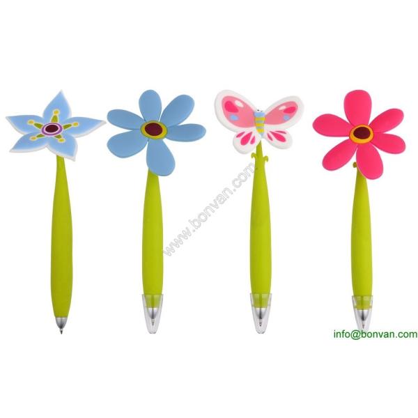 novel pen,flower pen,flower design promotional plastic pen