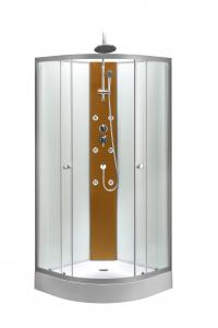 China Free Standing Curved Corner Bathroom Glass Cabin 900x900x2250mm on sale