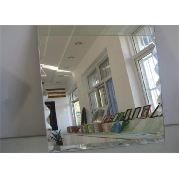 High Transparency Black Silver Mirror Glass Flat Shape For Home Decoration