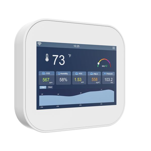 Touchscreen Smart Air Quality Detector Indoor AQI Monitor With WiFi BACnet & MQTT