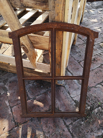 Classical Decorative Furniture Cast Iron Windows H49xW37CM Arch Mirror Wall Decor