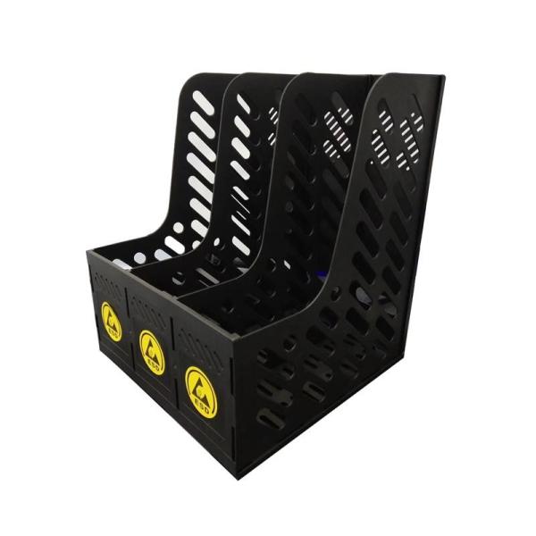 A4 Size Permanent ESD Safe Magazine File Basket 3 Compartments Drawer Options