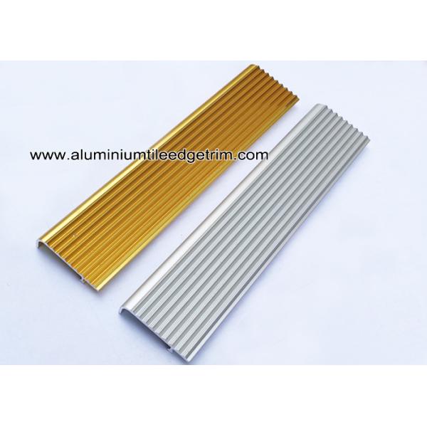 F Type Toothed Anti - Skid  Metal Aluminum Stair Nosing For Tile