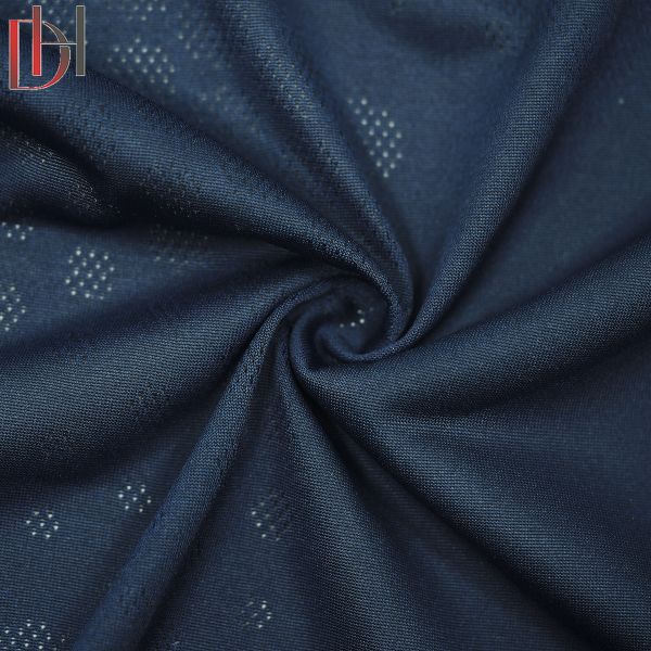 Shirt Anti UV Quick Dry Sporty Jacquard Fabric 100% Polyester Knitted Fabric