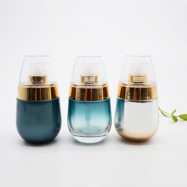 Cosmetic Essence Glass Lotion Bottles , Glass Lotion Containers For 30ml
