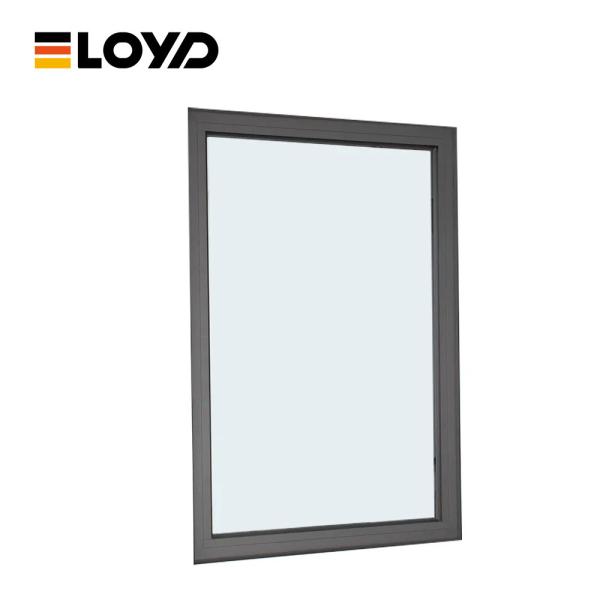 Tempered Glass Fixed Rainproof Aluminum Hurricane Windows Bronze Anodised