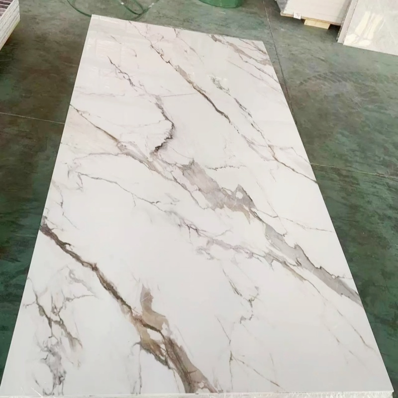 Waterproof UV Coated Lightweight PVC Wall Panel Faux Marble Wall Panel for Bathroom and Shower Room