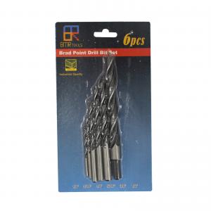 BMR TOOLS Brad Point Drill Bit Set-6pcs inch size industrial quality for wood ply-wood pvc tube and plastic working