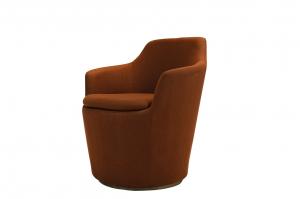China ODM Single Swivel Sofa Chair Fabric Metal Base Single Seat Couch on sale