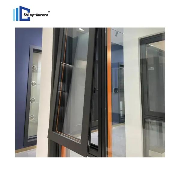 Top Hung Double Glazed Awning Windows , Custom Aluminum Storm Windows