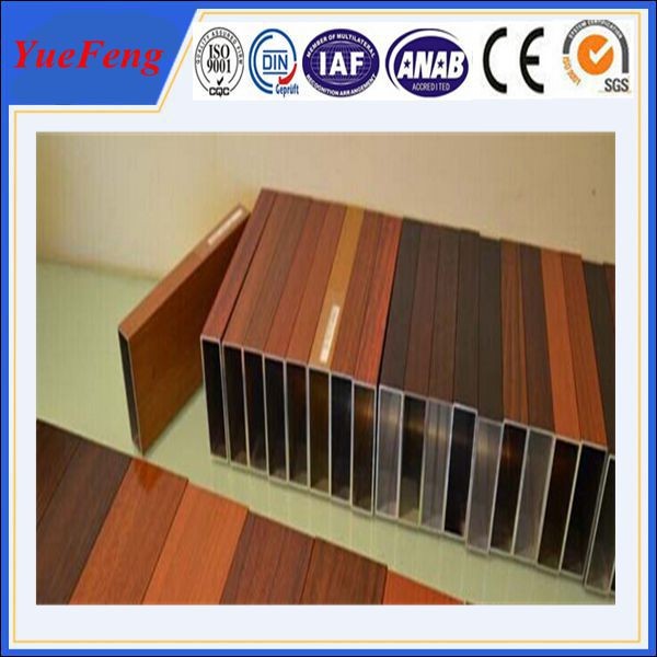 Wood grain aluminum guardrail,aluminum stair handrail,aluminum handrail profile price