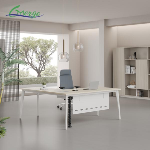 Contemporary Assembly Required Home Office Computer Desk with Cable Management System