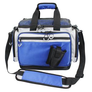 China Saltwater Resistant Fishing Tackle Bags Blue Fishing Tackle Storage Bags on sale