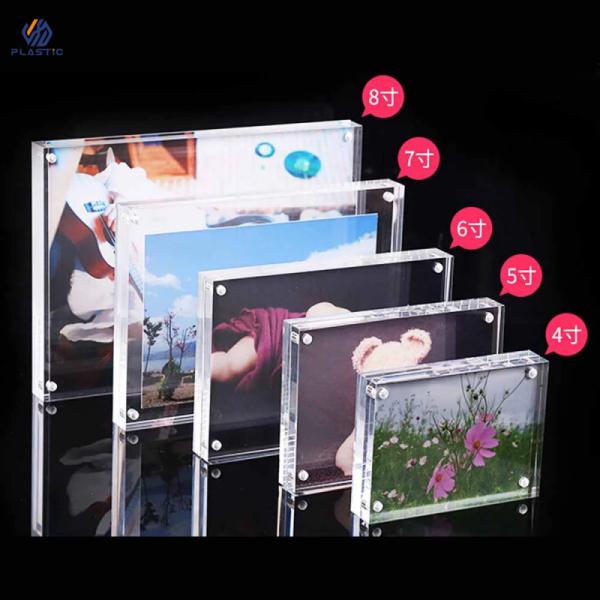 waterproof Transparent Acrylic Photo Frame Acrylic Block Picture Frames Freestanding