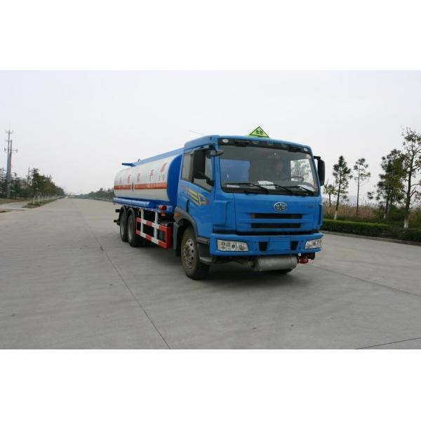 Faw 6x4 220HP Carbon Steel Gasoline Delivery Truck , Crude Oil Truck