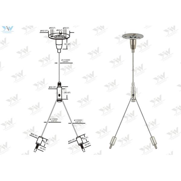 Cross Cable Aquarium Light Hanging Kit / Wire Suspension Systems Mounting Accessory