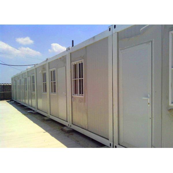 White Flat Pack Modular Buildings 10 Sets Horizontal Connection On Construction Site