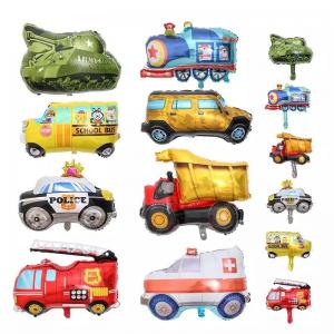 China Wholesale New Mini Traffic Vehicle Aluminum Foil Balloon Children's Toys Birthday Party Decoration Car Toy on sale