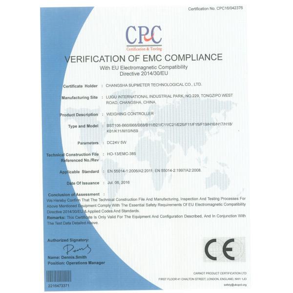 CHANGSHA SUPMETER TECHNOLOGICAL CO.,LID Certifications