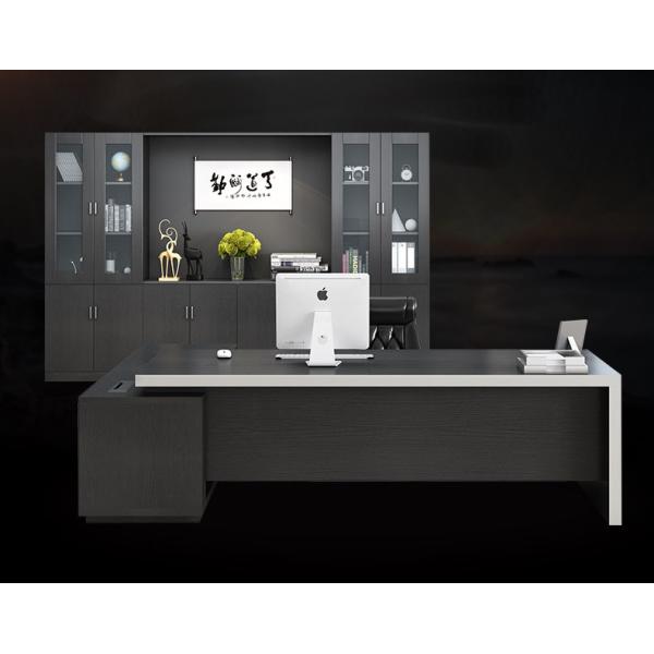 Black Commercial Office Furniture , Office Desk Furniture Multi Functional Modular