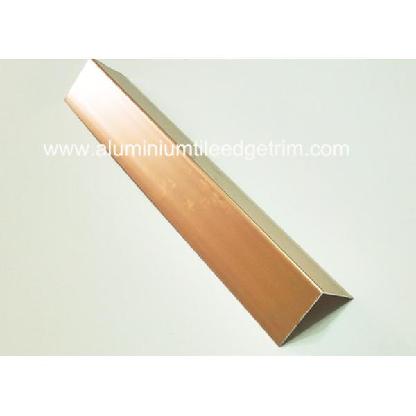 Polished Effect Rose Gold Aluminium Corner Protectors For Walls 30mm Width