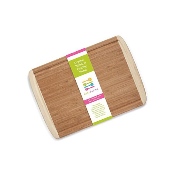 Bamboo 3 Piece Cutting Board Antimicrobial , Large Wooden Chopping Block