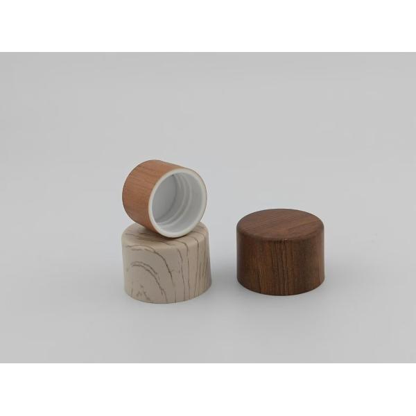 PP 24/410 Water Transfer Printing Wooden Grain Screw Cap For Plastic Bottle