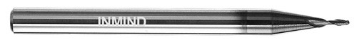 Carbide Micro End Mill 0.3mm 2 Flute SiN Coating Grain Size 0.4um upto HRC60