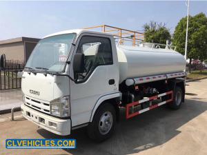 China 100P 98hp ISUZU Water Truck Mobile Water Tanker Light Duty 4000 Liters on sale
