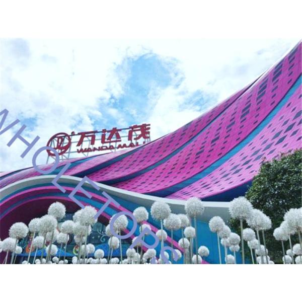 PPG Coating Aluminum Wall Art Panels / 4.0MM Decorative Perforated Aluminum Sheet