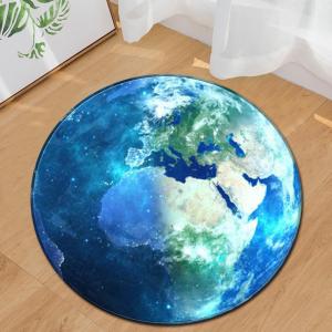 Cheap Planet Round Area Rugs Machine Washable Gaming Chair Rug for sale