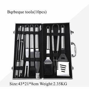 Cheap 360mm BBQ Tools Set 2FT Spatula Barbecue Grilling Accessories Heat Resistance for sale