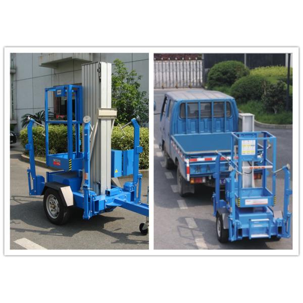 Trailer Mounted One Man Lift 8 Meter Hydraulic Aluminium Alloy With 136 kg Rated Load
