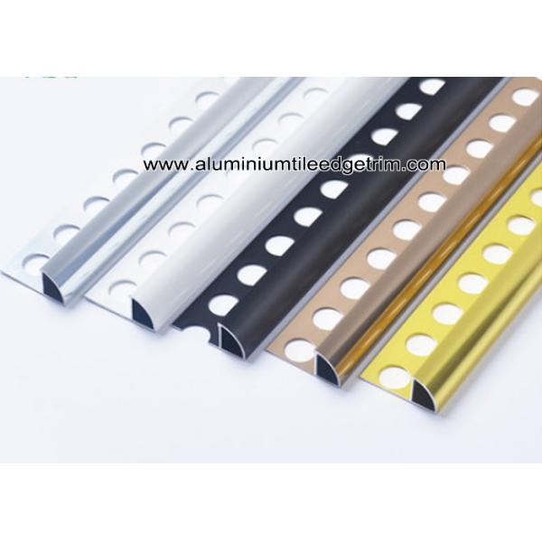 6mm / 8mm / 10mm / 12mm Quarter Round Aluminium Tile Edge Trim  For Tile Walls