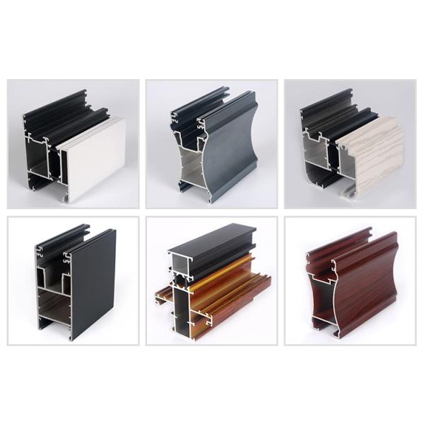Customized size 6063 T5 Powder Coated Aluminum Profiels For Window / Door Frame