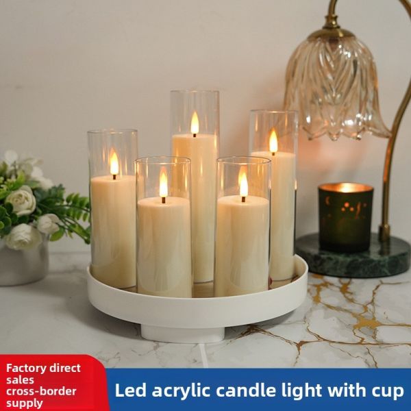 Custom Pillar Candle Sets Cordless Electric LED Candle For Home Decoration