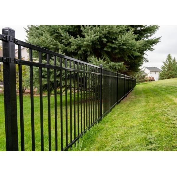 Security Decorative Architecture Wrought Iron Steel Fence For Garden