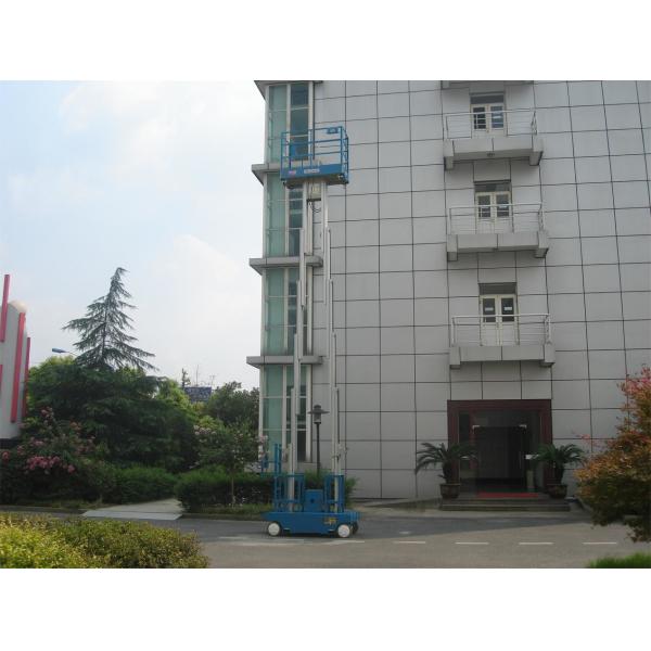 Dual Mast Self Propelled Scissor Lift , One Man Scissor Lift With 9.7m Working Height