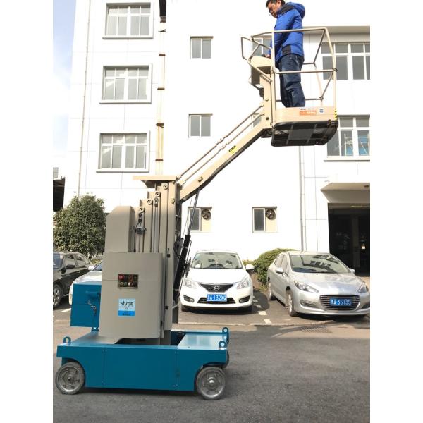 360 Rotation Electric Cherry Picker Vertical Mast Aerial Work Platform boom lift 8m