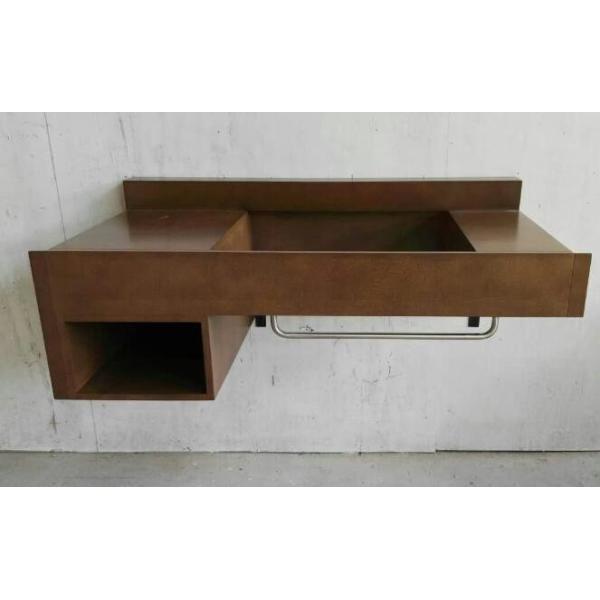 wooden bathroom vanity with metal bar,floating vanity cabinets,wooden vanity V-015