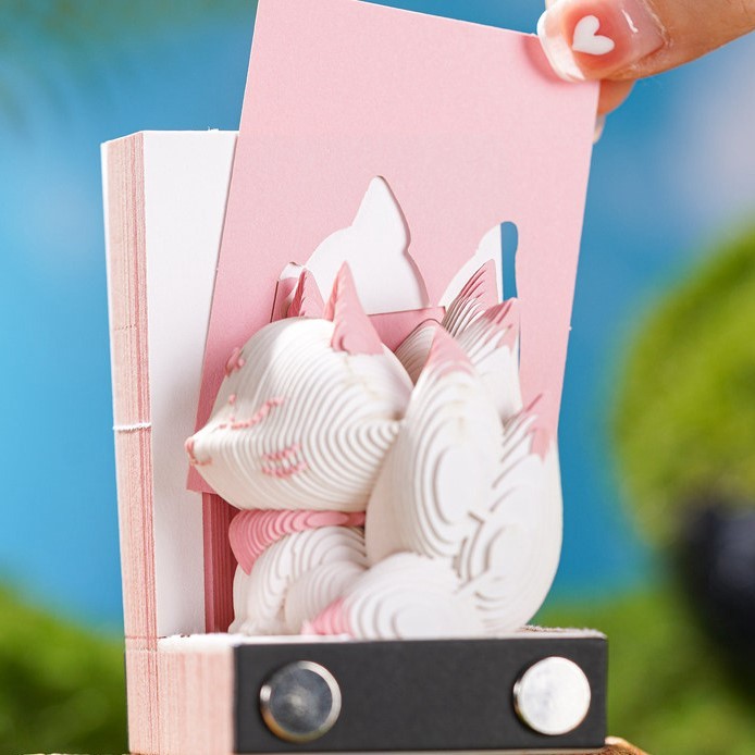 3D Paper Sculpture Memo Pad Block For Creative Desktop Decoration