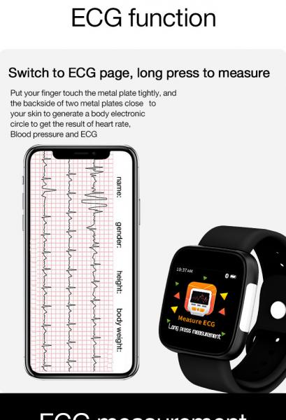 ECG Monitor 1.3" TFT Screen HS6620 Healthcare Smart Watch